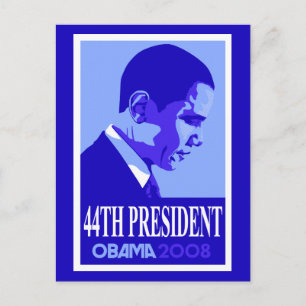 Cartão postal do 44 Azul de Obama