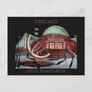 Cartão postal do Adler Planetarium Randsom Art Chi