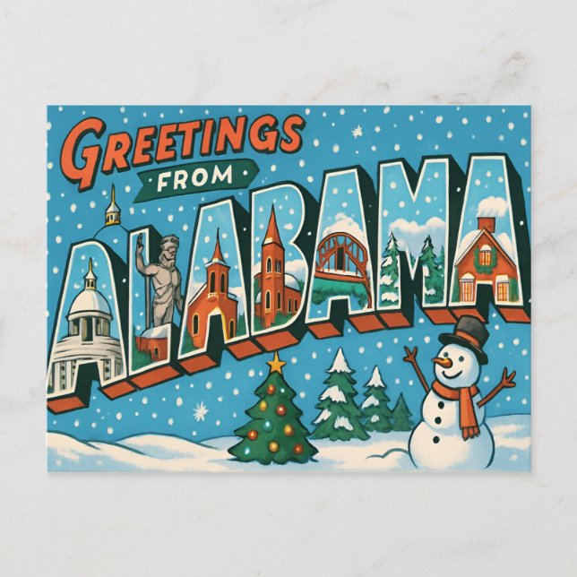 Cartão postal do ALABAMA (Frente)