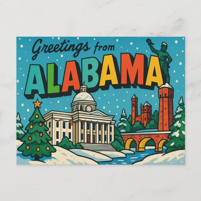 Cartão postal do ALABAMA (Frente)