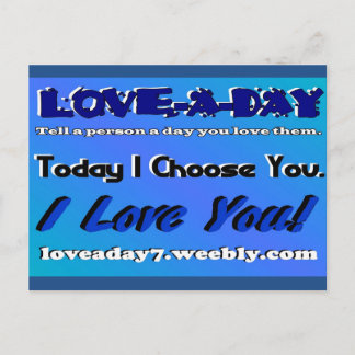 Cartão postal do amor de um dia-Azul