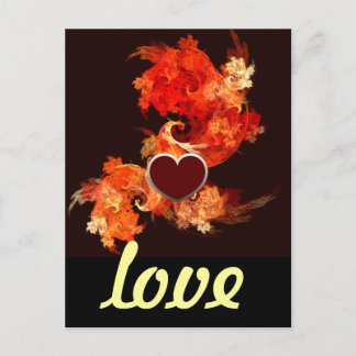 Cartão Postal do Amor dos Pássaros de Fogo Dançant