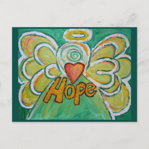Cartão postal do Anjo Inspiracional do Word Espera
