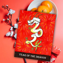 cartão postal do Ano do Dragão de 2024