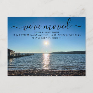 Cartão postal do Anúncio Móvel do Lago Genebra Wis