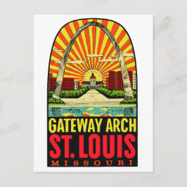 Cartão postal do Arco Gateway Vintage St Louis