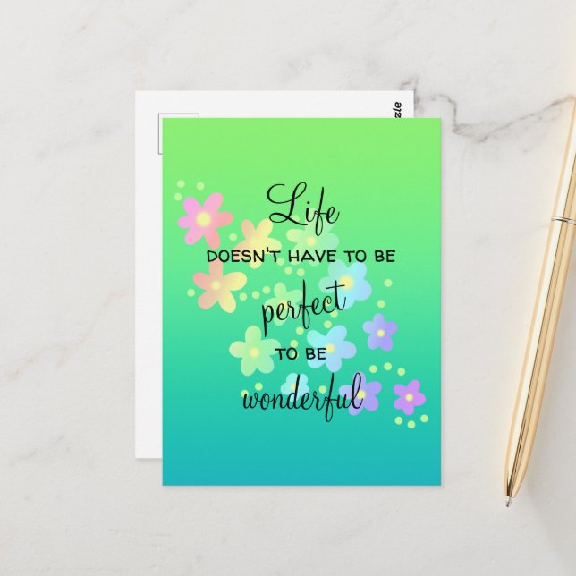 Cartão Postal do Arco-Íris da Vida Não Precisa Ser (Frente/Verso In Situ)