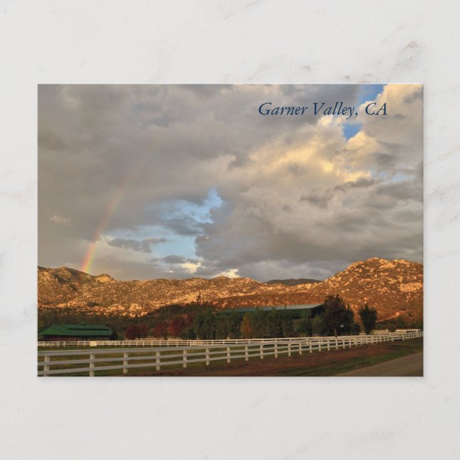 Cartão postal do arco-íris em Garner Valley, CA (Frente)
