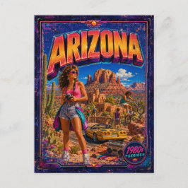 Cartão Postal do Arizona dos Anos 80 Retro