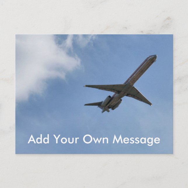 Cartão postal do avião (Frente)