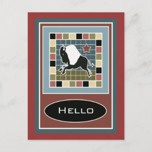 Cartão postal do azulejo de Buffalo Mosaico