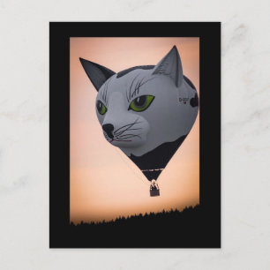 Cartão postal do Balão de Ar Quente de Gato