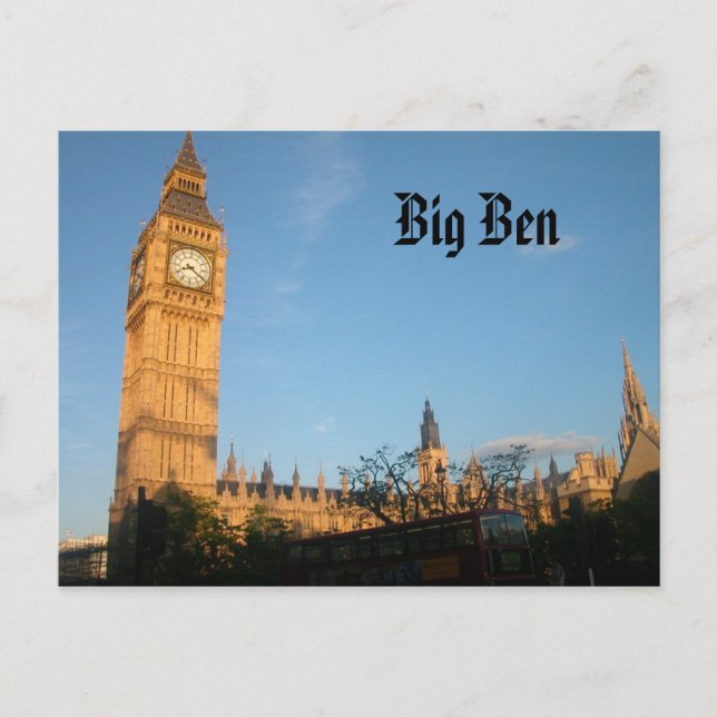 Cartão postal do Big Ben (Frente)