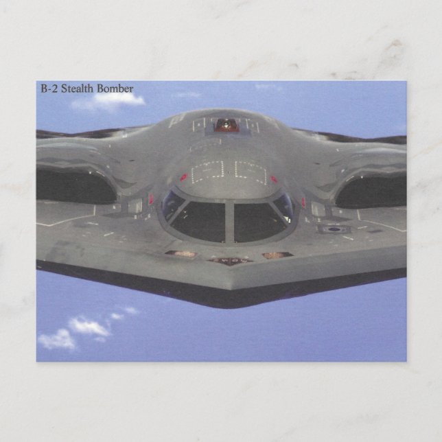Cartão postal do bombardeiro Stealth B2 (Frente)