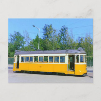 Cartão postal do bonde de Lisboa Portugal 1964