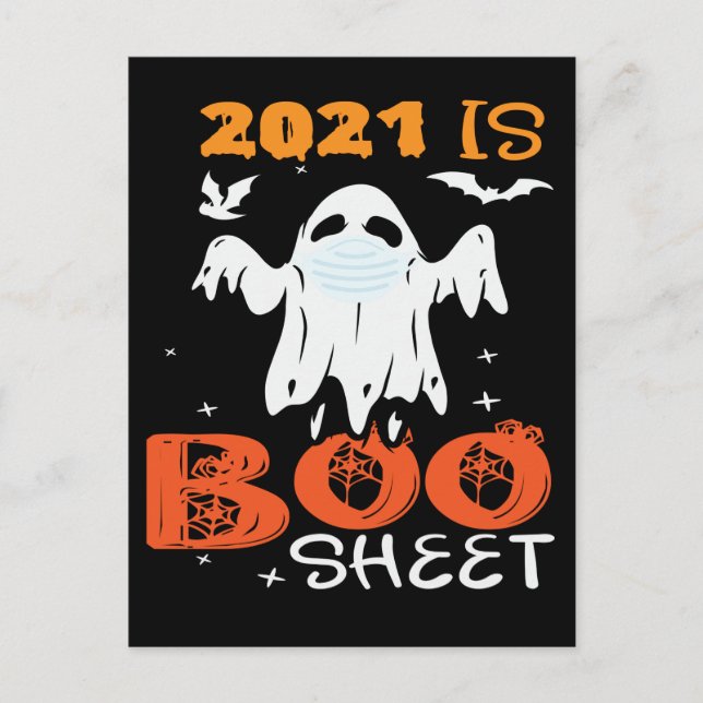 Cartão postal do Boo Sheet Engraçado Ghost Hallowe (Frente)