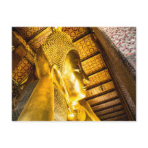 Cartão postal do Buda deitado de Wat Pho