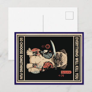 Cartão Postal do Cachorro "Tudo Vai Te Matar" 