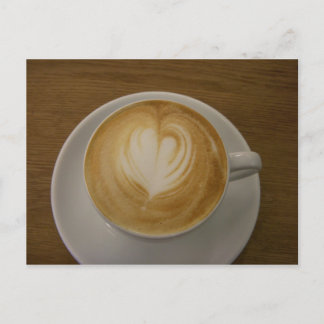 Cartão Postal Do Café Com Cartão-Postal Com Amor