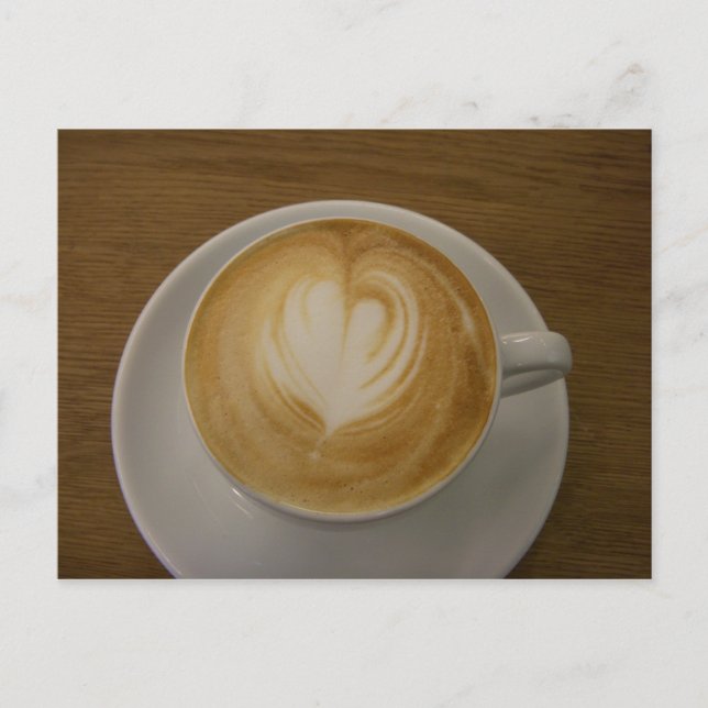 Cartão Postal Do Café Com Cartão-Postal Com Amor (Frente)
