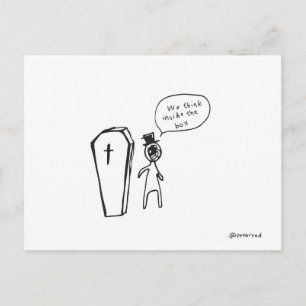 cartão postal do caixão