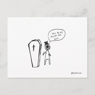 cartão postal do caixão