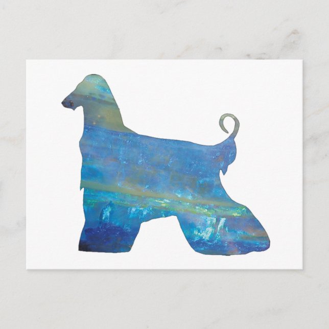 Cartão postal do cão afegão Opal (Frente)