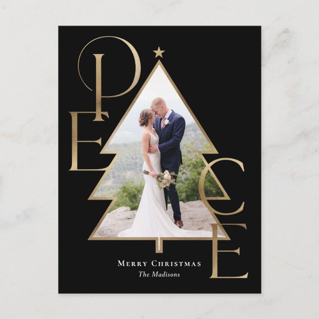 Cartão-postal do Cartão com fotos de Férias Modern (Frente)