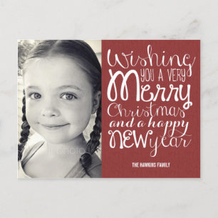 Cartão-postal do Cartões de foto de Natal de Mensa