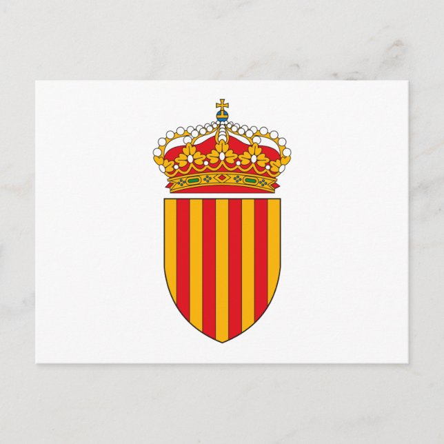 Cartão postal do Casaco de Armas da Catalunha (Frente)
