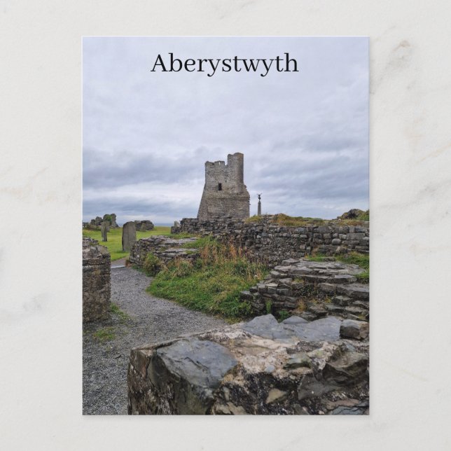 Cartão postal do Castelo Aberystwyth (Frente)