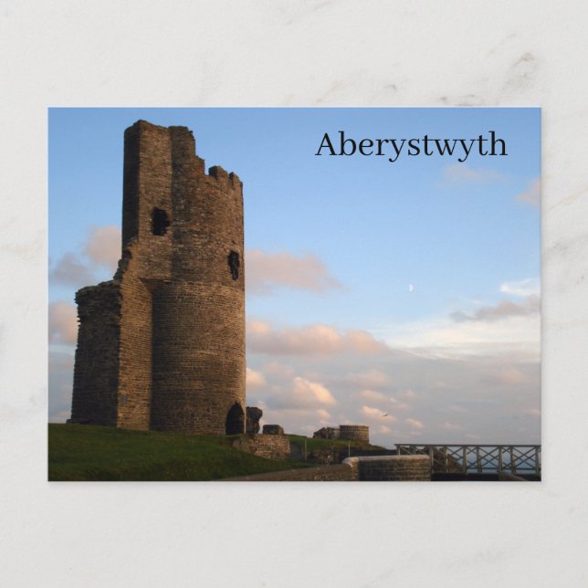 Cartão Postal do Castelo de Aberystwyth (Frente)