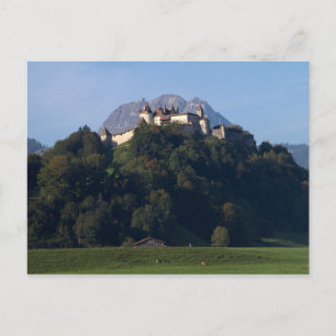 Cartão postal do Castelo de suiça Gruyeres