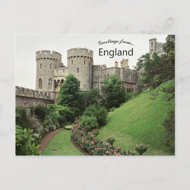 Cartão postal do Castelo de Windsor Berkshire Ingl (Frente)