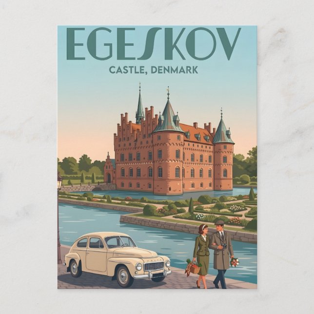 Cartão Postal do Castelo Egeskov (Frente)