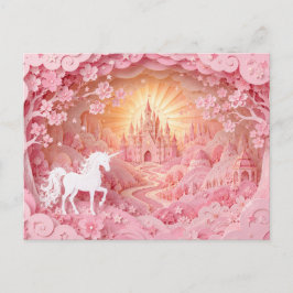 Cartão Postal do Castelo Rosa Unicórnio