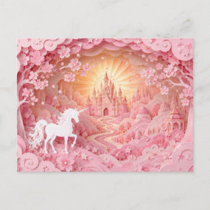 Cartão Postal do Castelo Rosa Unicórnio