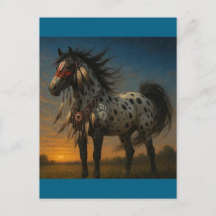 Cartão postal do Cavalo Appaloosa Americano Nativo