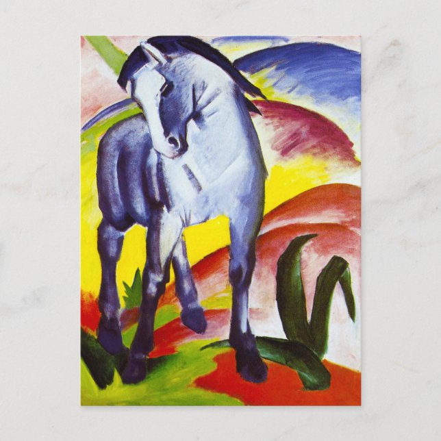 Cartão postal do Cavalo Azul de Franz Marc (Frente)