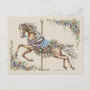 Cartão Postal do Cavalo do Carrusel de Outono