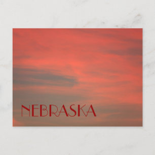 Cartão Postal do Céu Vermelho de NEBRASKA