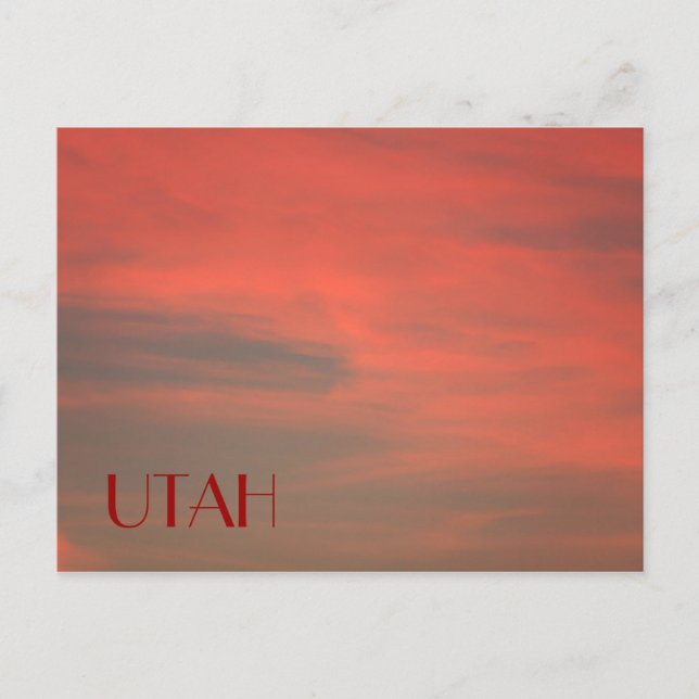 Cartão Postal do Céu Vermelho de UTAH (Frente)