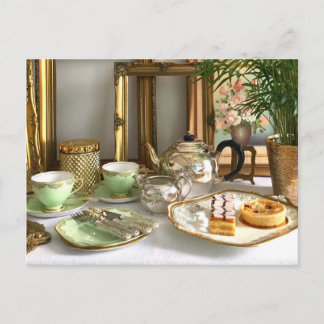 Cartão postal do chá da tarde