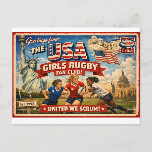 Cartão Postal do Clube de Fãs da Equipe de Rugby F (Frente)