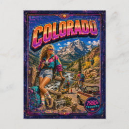 Cartão postal do Colorado dos anos 80 Retro
