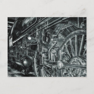 cartão postal do comboio a vapor