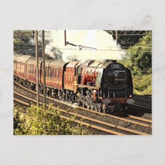 Cartão postal do comboio a vapor no interior (5503