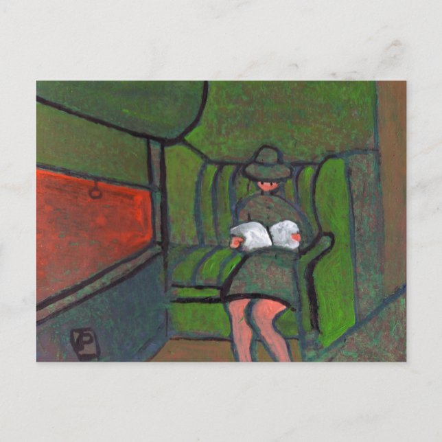 Cartão postal do comboio noturno (Frente)