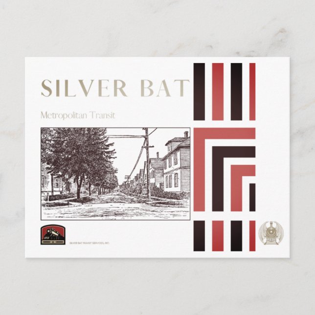 Cartão postal do comboio Vintage (Frente)