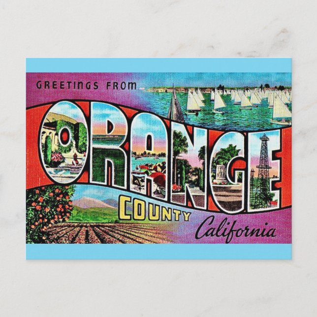 Cartão Postal do Condado de Orange CA (Frente)